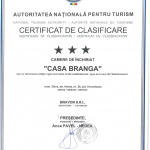 Certificat clasificare Casa Branga